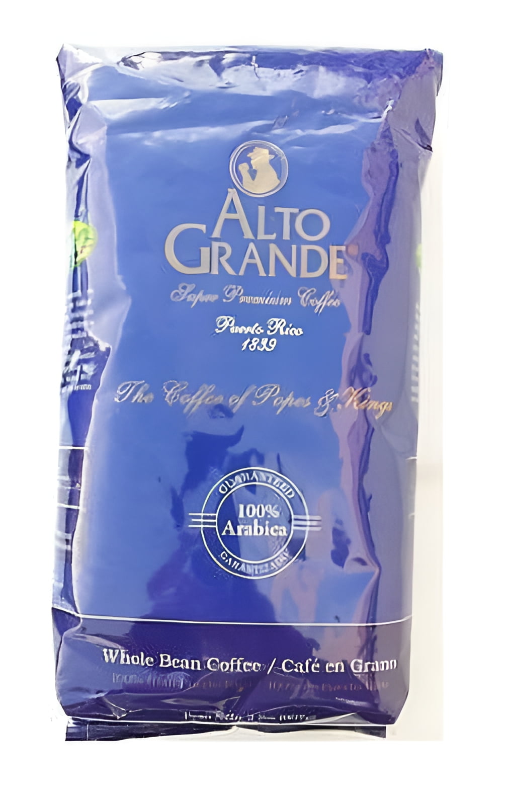 Alto Grande Premium Whole Bean Coffee, 100 Percent Puerto Rico Arabica, Medium Dark Roast, 2 Lbs Bag