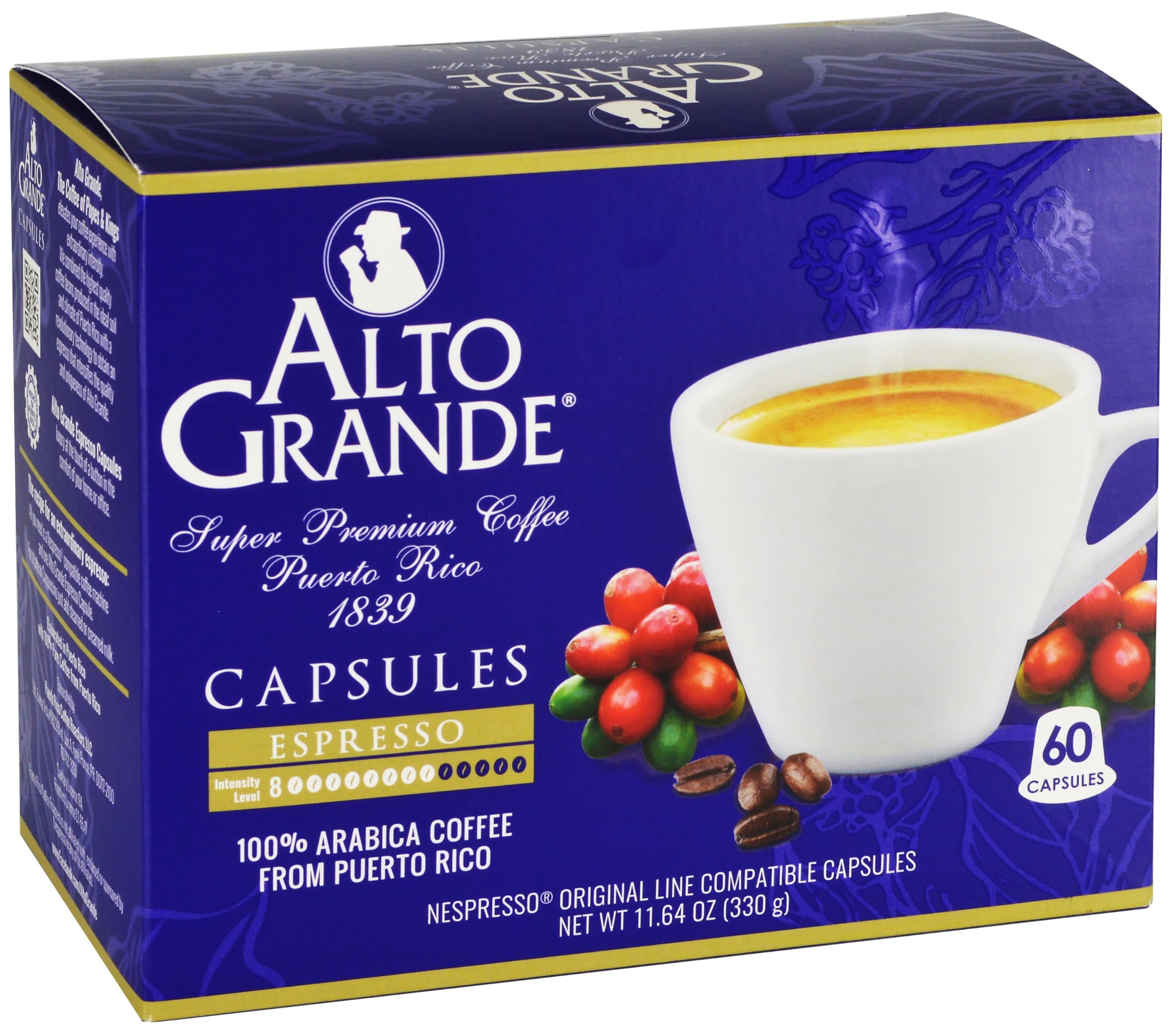 Alto Grande Super Premium Coffee Single Serve Capsules for Nespresso