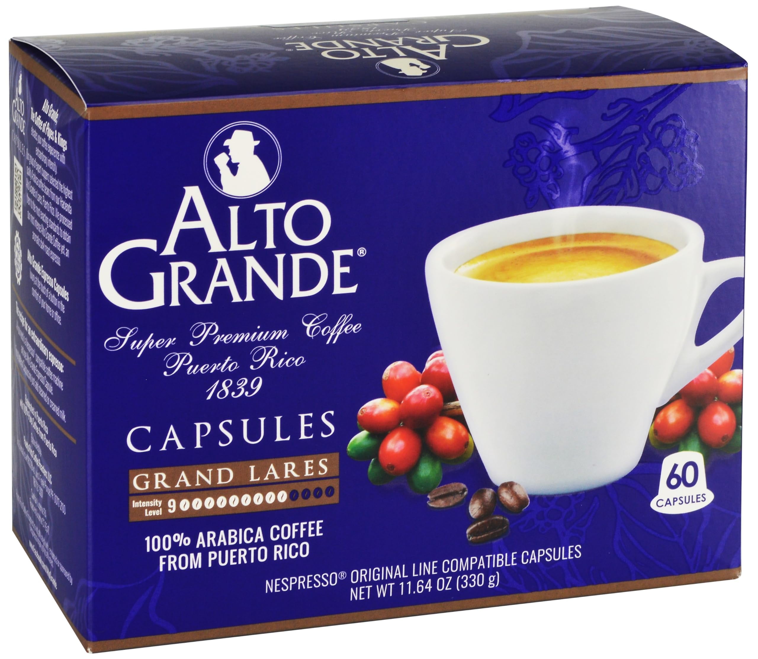 Alto Grande Super Premium Arabica Coffee Single Serve Espresso Capsules Grand Lares 60 Count Walmart