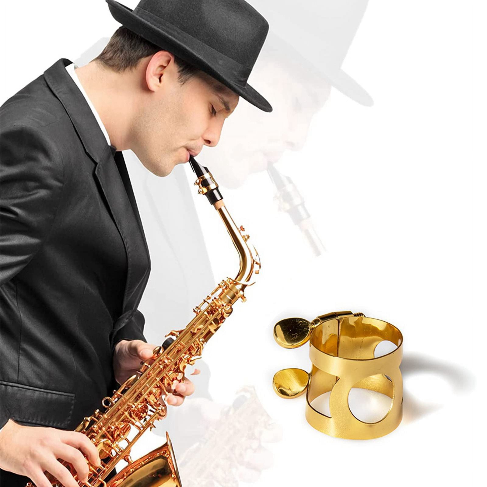 TSTS Alto BE Saxophone Mouthpiece Carved Flower Gold Plated Ligature Brass Cap