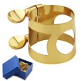 Alto Sax Mouthpiece Ligature Double Screws Saxophone Gold Ligature