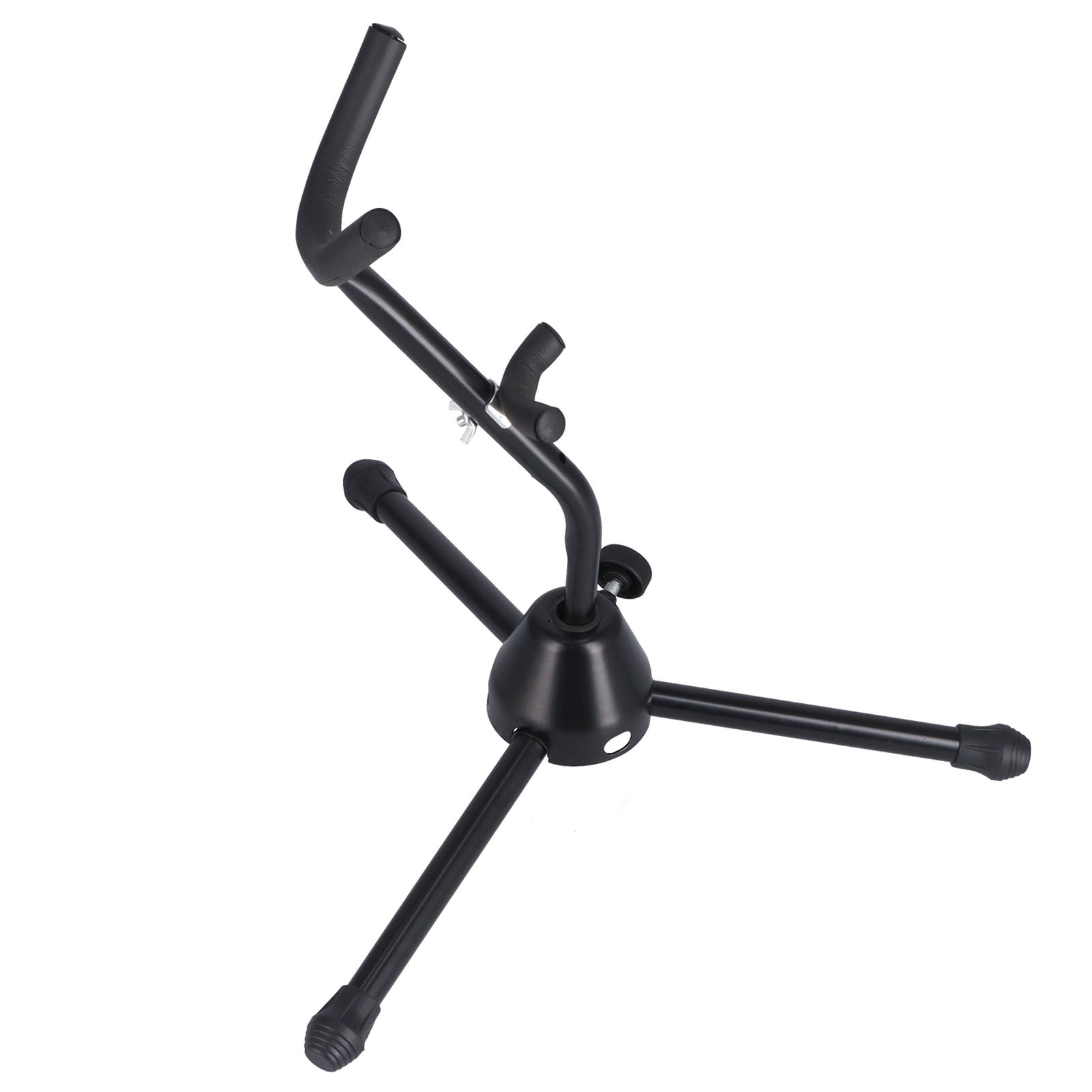 Alto Sax Rack, Foldable Black Portable Saxophone Stand Easy Assembly