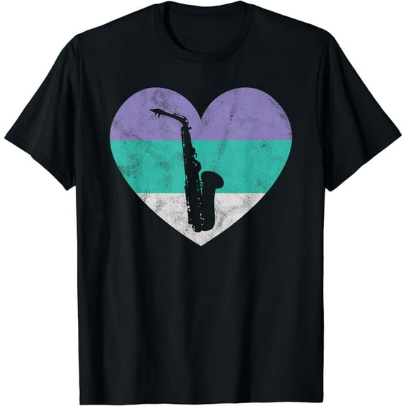 Alto Saxophone Gift For Women Teens & Girls Retro Vintage T-Shirt