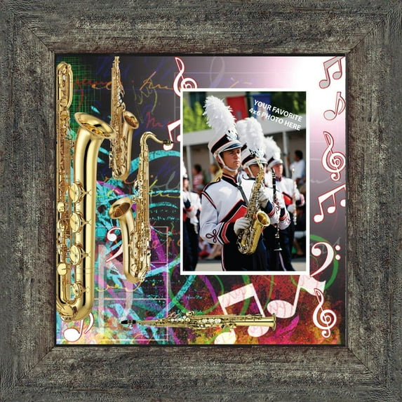 Alto Saxophone, Marching or Concert Band Personalized Picture Frame, 10X10, 3507