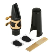 Alto Saxophone Mouthpiece Kit with Gold Metal Ligature, One Strength 2.5 Reed, Cushions and Plastic Cap