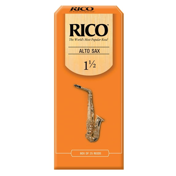 Rico Alto Saxophone Reeds, Box of 25 Strength 1.5