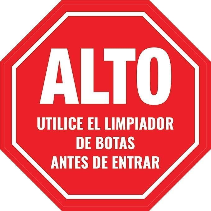 Alto - Use Limpiador de Botas Antes de Entrar Circular Metal Tin Sign ...