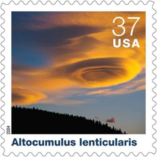 Altocumulus Lenticularis Canvas Art - US POSTAL SERVICE (24 x 24)