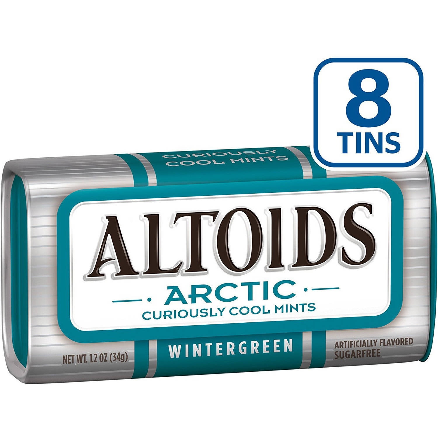 Altoids Arctic Sugarless Mints, 1.2 oz Tin (Pack of 8), Peppermint ...