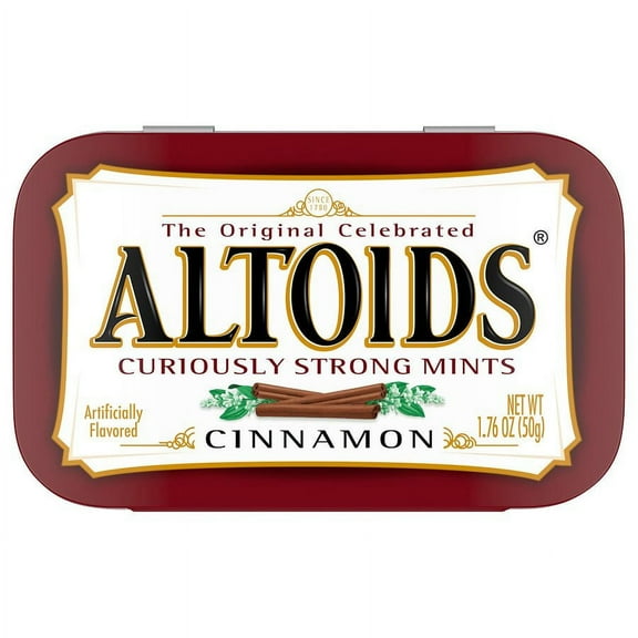 Altoids Breath Mints Hard Candy Bulk Tin Cinnamon (Packaging May Vary) 1.76oz x 12 Each Pack of 2
