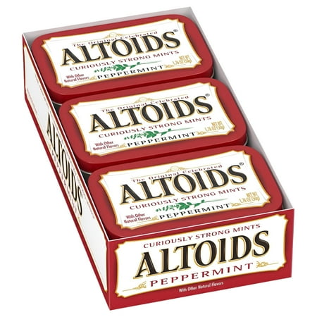 Altoids Breath Mints, Hard Peppermint Candy, 1.76 oz, 12 Count