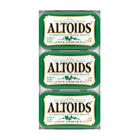 Altoids Breath Mints, Hard Spearmint Candy, 1.76 oz Tin 1PK