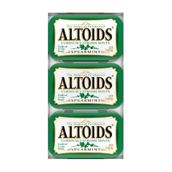 Altoids Breath Mints, Hard Spearmint Candy, 1.76 oz Tin 1PK
