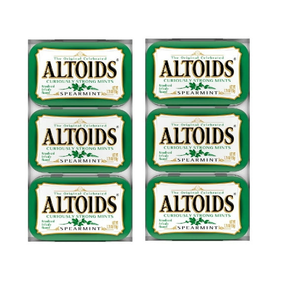 Altoids Breath Mints, Hard Spearmint Candy, 1.76 oz Tin 2PK
