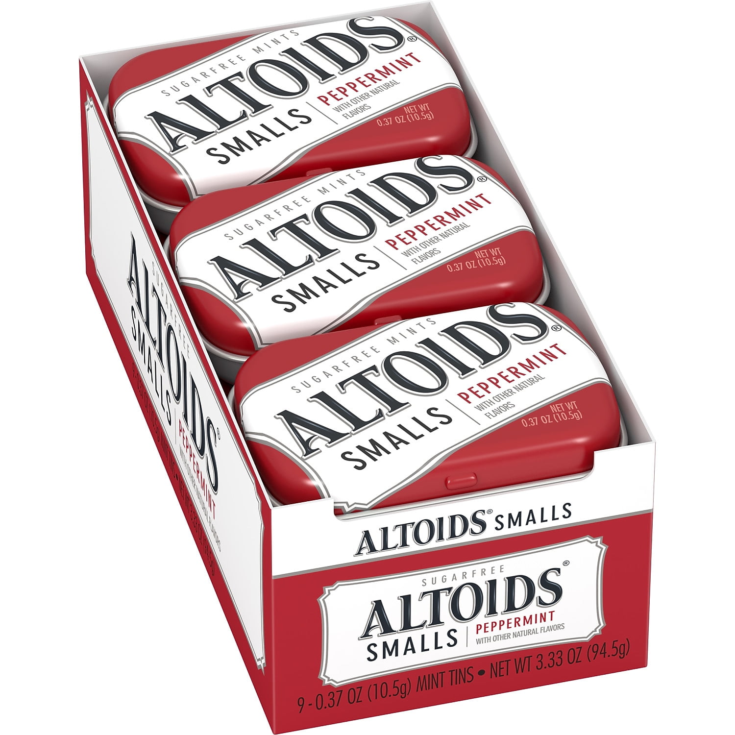 Altoids Smalls Peppermint Breath Mints 0.37oz Tin Pack of 9 (209-00486) 