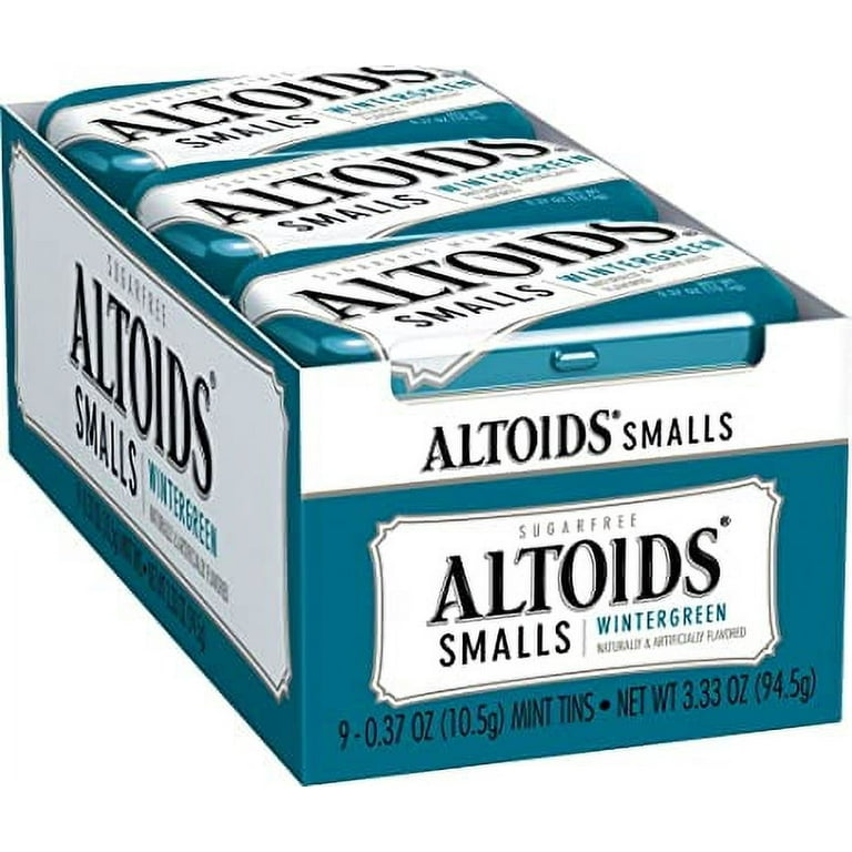 Altoids Smalls Sugar Free Wintergreen Mints, 0.37-Ounce Tins (2