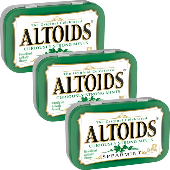 Altoids Spearmint Curiously Strong Mints, 1.76 Ounce Each (3 Pack, 5.28 Ounce Total)