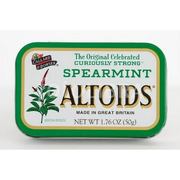 Altoids Spearmint Sugar Free Breath Mints  Single Pack - 1.76 Oz (Pack of 12)