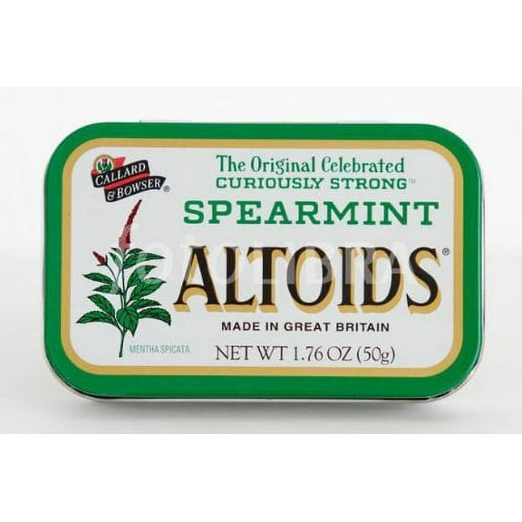Altoids Spearmint Sugar Free Breath Mints  Single Pack - 1.76 Oz (Pack of 24)