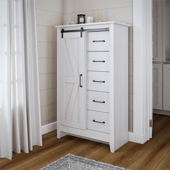 Alton Farmhouse Gentleman's Chest Rustic Storage Cabinet for Bedroom