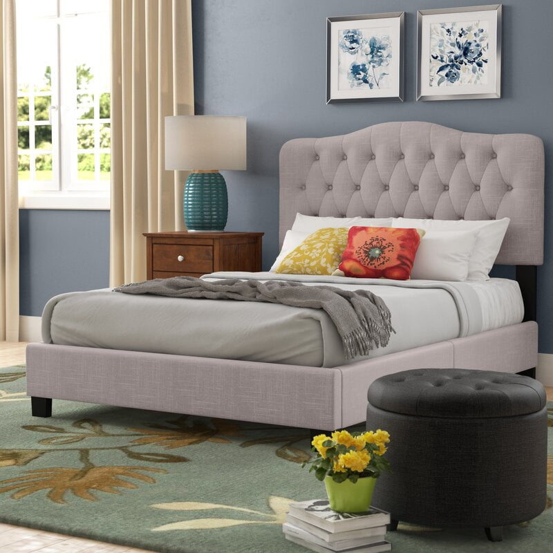 Alton Furniture Indy Tufted Upholstered Standard Bed King Size In Beige