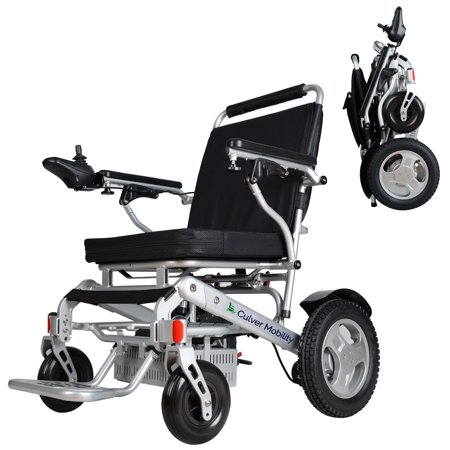 Alton Mobility- Foldable Lightweight Premium Electric Wheelchairs 400lbs Max Load -500W- 18Miles, Airline Approved, Travel Friendly, Easy top Handle,