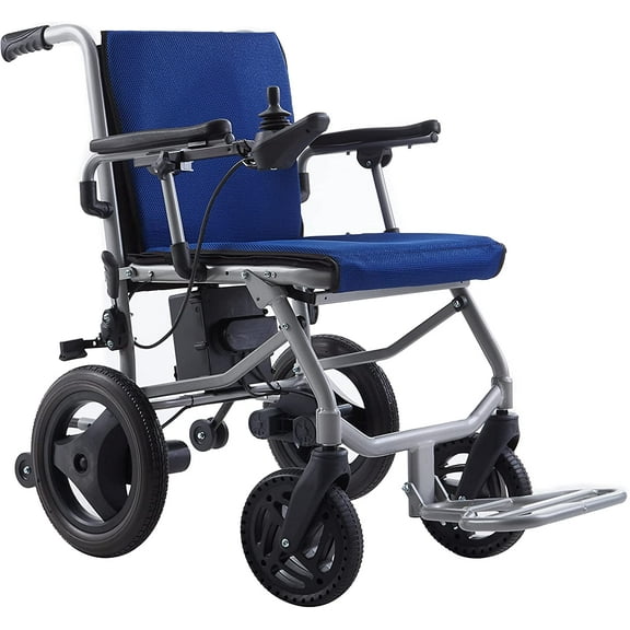 Alton Mobility -KANO- (only 35lbs) Foldable Electric Wheelchair, Travel Size, User-Friendly - Blue