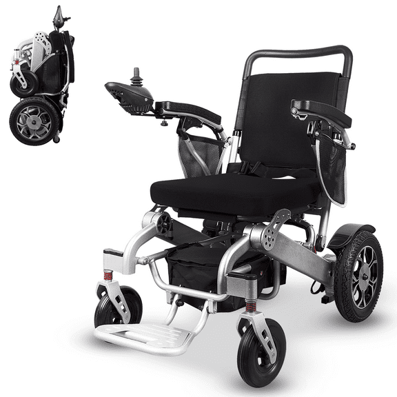 Alton Mobility, WOLF Brown Electric Wheelchair, Electric Wheelchair Lightweight Foldable, 285 lbs - 500W - 8 Miles