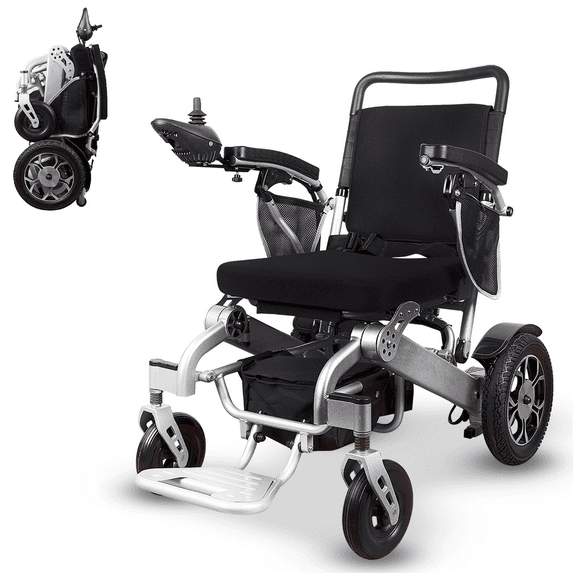 Alton Mobility, WOLF Brown Electric Wheelchair, Electric Wheelchair Lightweight Foldable, 285 lbs - 500W - 8 Miles