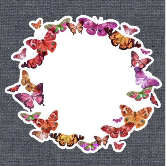 Altoona Design Die Cut Design Paper Placemats Rio Multi Color Butterfly Design 12/pack