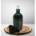 thumbnail image 1 of Altoona Glass Jar of Matches 6.5" 70 Black Matches Striker on Bottom Emerald Bottle, 1 of 1