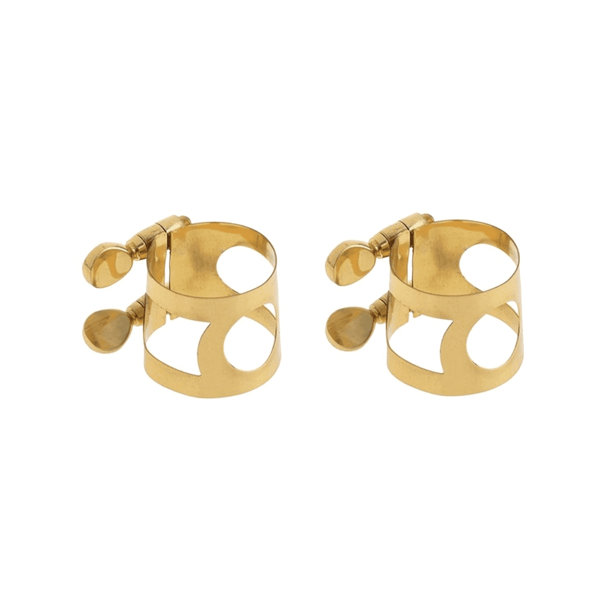 TSTS Alto BE Saxophone Mouthpiece Carved Flower Gold Plated Ligature Brass Cap