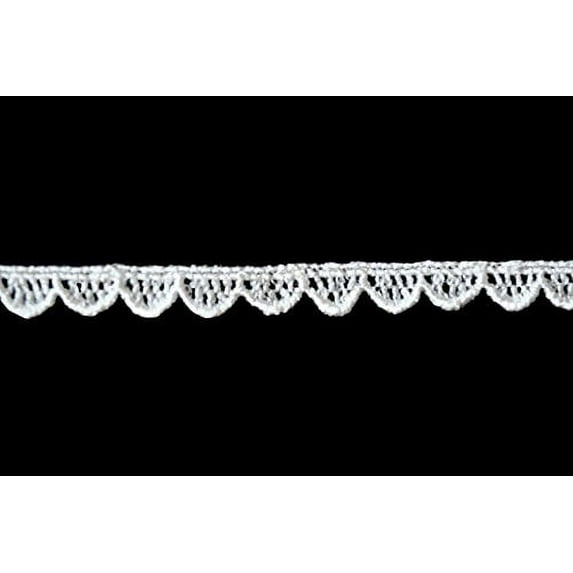 Altotux 0.25" Ivory Small Venice Lace Trim Scalloped Edge Sold by 3 Yards