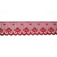 thumbnail image 1 of Altotux 1-3/4" Ivory Peach Burgundy Flat Raschel Floral Lace Trim Wholesale Lot (Burgundy), 1 of 1