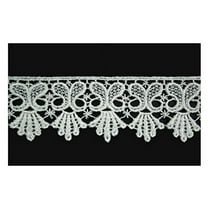 Altotux 1-7/8 inches White Ivory Venice Lace Trim Sewing Notions By 2 Yards (Ivory)