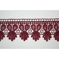 thumbnail image 1 of Altotux 1.75" Gold Coral Green Gray Eggplant Embroidered Venice Lace Trim By 15" (BURGUNDY), 1 of 1
