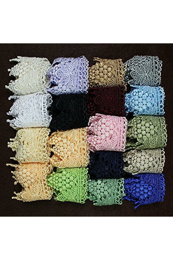 2.75" Gold Lilac Gray Pink Olive Embroidered Venice Lace Trim By 15"