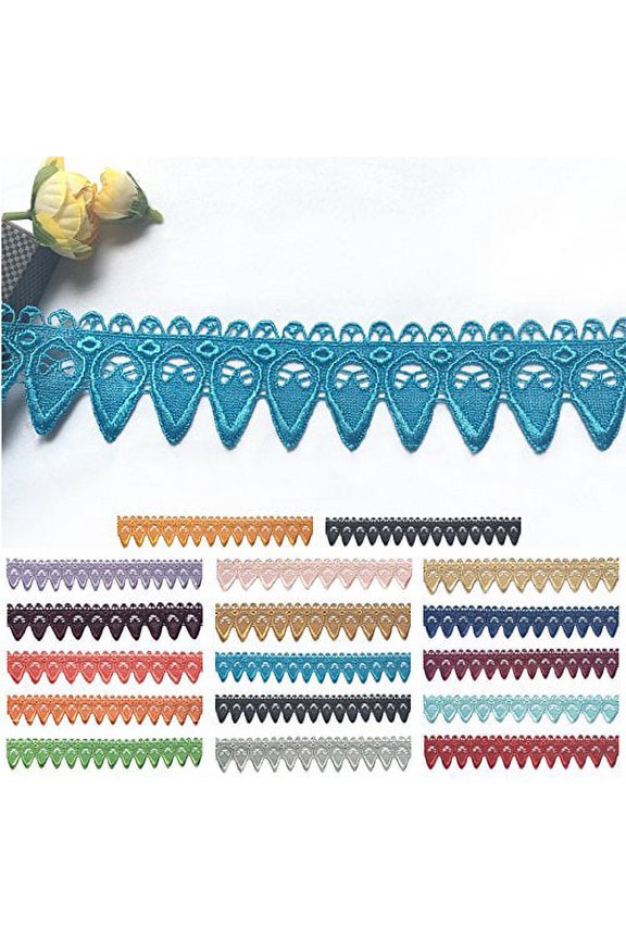 2" Pink Black Gray Burgundy Venice Guipure Lace Sewing Trim By Yard (Turquoise)