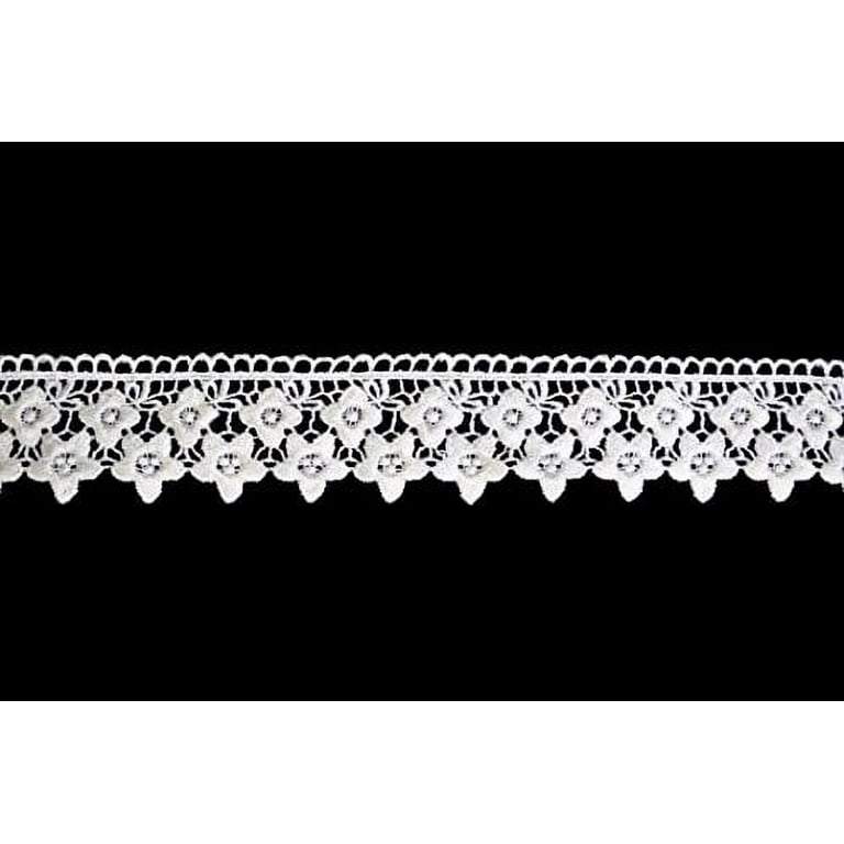 Altotux 2 inches White and Ivory Venice Lace Trim By Yardage