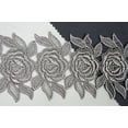 thumbnail image 1 of Altotux 3" 12 Colors Rose Embroidered Floral Venice Lace Trim Guipure By Yard (Gray), 1 of 2