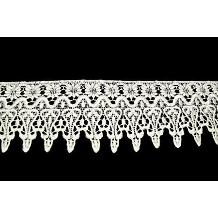 Altotux 4" Ivory Flower Venise Vintage Victorian Floral Lace Trim By Yardage