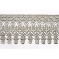 thumbnail image 1 of Altotux 5" 19 Colors of Embroidered Floral Scalloped Venice Lace Trim Victorian Guipure Sewing Supplies By Yard (Gray), 1 of 2