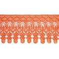 thumbnail image 1 of Altotux 5" 19 Colors of Embroidered Floral Scalloped Venice Lace Trim Victorian Guipure Sewing Supplies By Yard (Orange), 1 of 2