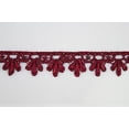 thumbnail image 1 of Altotux 5/8" Embroidered Floral 12 Colors Venice Lace Trim Guipure By 3 Yards (Burgundy), 1 of 2