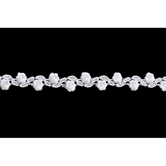 Altotux 5/8 inches Small Flower Ivory Venice Lace Trim By 3 Yardage