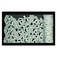 thumbnail image 1 of Altotux 52" Two Tone White Blue Green Pink Handsewn Beaded Corded Floral Embroidery Scalloped Fabric Textile Supplies By Yard (Green), 1 of 1