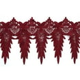 thumbnail image 1 of Altotux 6" Gold Orange Gray Eggplant Embroidered Venice Lace Trim By 15" (BURGUNDY), 1 of 1