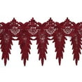 thumbnail image 1 of Altotux 6" Embroidered Scalloped Venice Lace Trim Guipure Trimming By Yard (Burgundy), 1 of 2