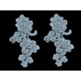 thumbnail image 1 of Altotux 7.25"x3.75" White French Lace Bridal Beaded Sequins Applique by 2 pieces, 1 of 2