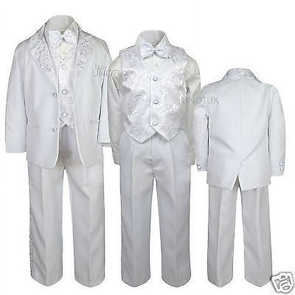 Altotux Boys Baptism Communion Wedding Formal White Suit  S M L XL 2T 3T 4T 5 6 7-20